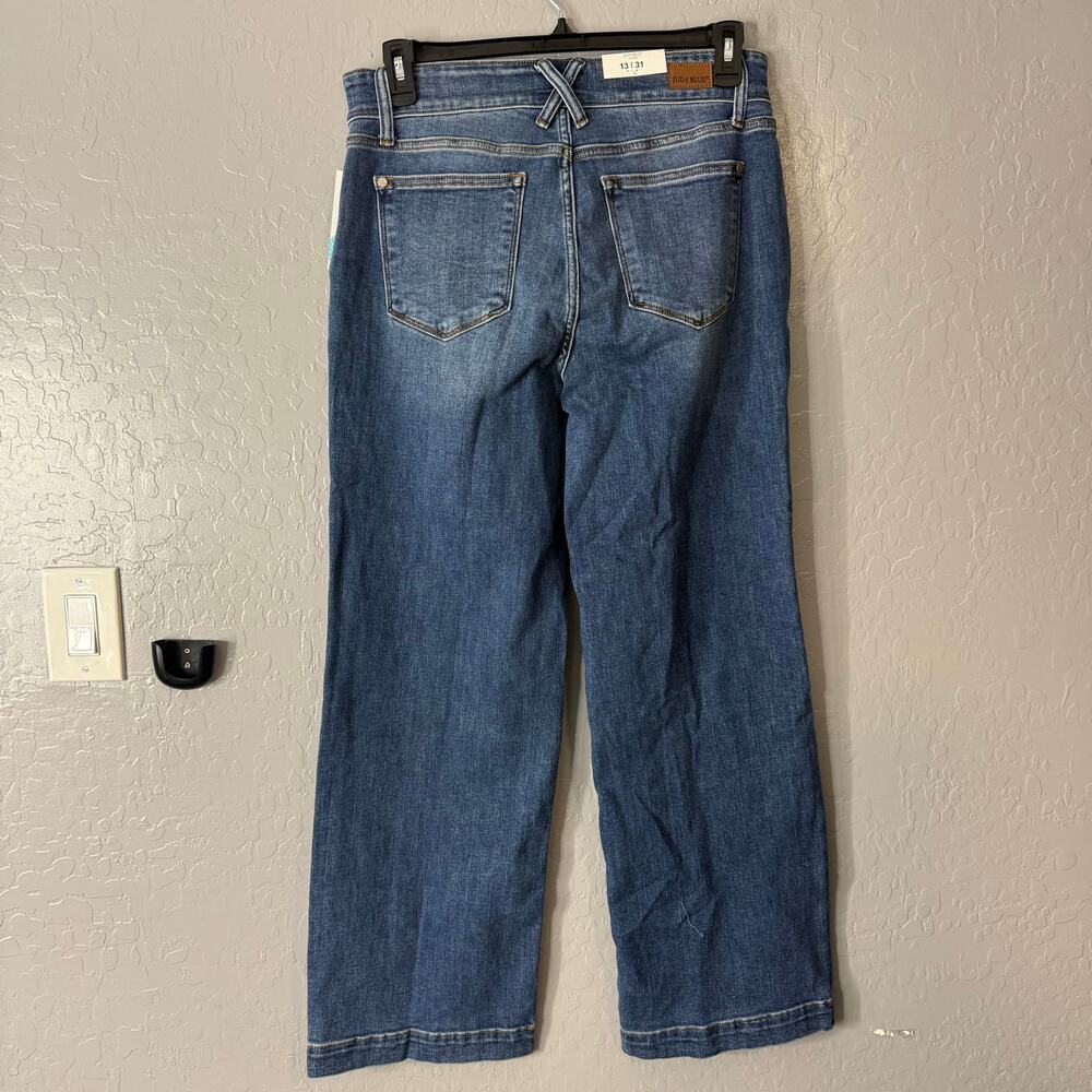 Judy Blue Baylor High Rise Button Detail Wide Leg Jean, Indigo, 13/31 - Picture 2 of 7